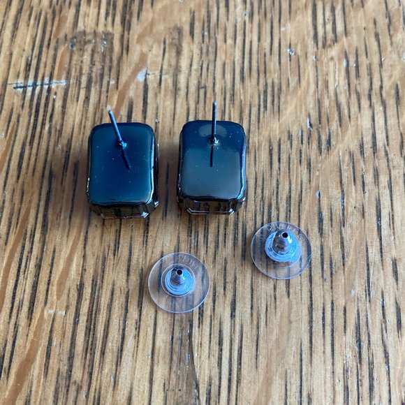 Dark Orange / Amber & Gunmetal Necklace & Earrings Set by Joan Rivers - Picture 10 of 13